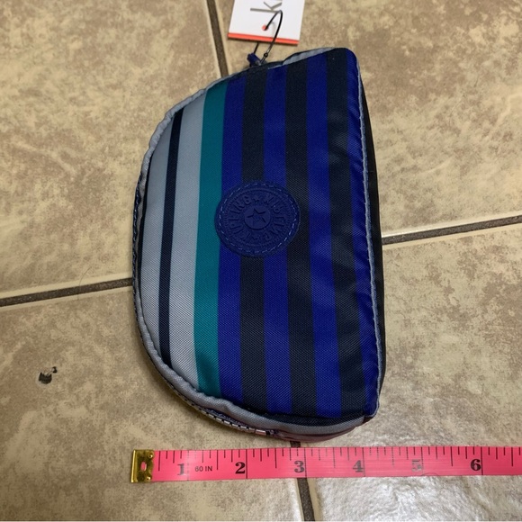 NWT Kipling Striped Cosmetic Toiletry Bag - Picture 8 of 9